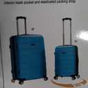 Rockland Melbourne Hardside Expandable Spinner Wheel Luggage, Turquoise, 2 Piece (20"/28")