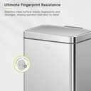 EKO Madison Brushed Stainless Steel 1.6 Gal/6L Bathroom Small Step Trash Can or Recycling Bin, Removable Inner Liner, Soft Close Lid, Fingerprint Resistant Finish