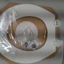 BEMIS 500EC 390 Toilet Seat with Easy Clean & Change Hinges, 1 Pack Round, Cotton White