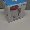 KPKitchen Pancake Batter Dispenser - Kitchen Must Have Tool for Perfect Pancakes, Cupcake, Waffle, Muffin Mix, Cake & Crepe - Baking Supplies for Griddle - Pancake Maker with Measuring Label (Purple)