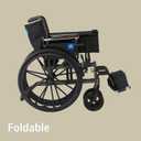Medline 20 K3 Height Adjustable Wheelchair with Swing-Back Desk-Length Arms & Swing-Away Footrests, 300 lbs. Capacity Transport Aid, Adults & Seniors