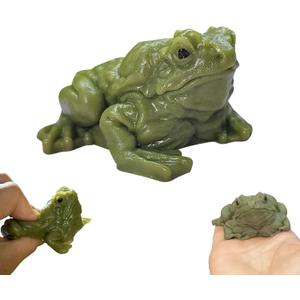 Toad Prank, Realistic Fake Frog Prank Props- Cold & Slimy Touch! Gags & Practical Joke Gifts, Stress Relief, Life-Size, TPR (Green)