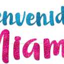 Pre-Strung Miami Bachelorette Party Glitter Banner - Bachelorette Party Decorations for Her - Party Supplies, Favors and Gifts