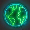 Earth Neon Sign for Classroom & Bedroom Decor  Adjustable Brightness, Eco-Friendly & Energy-Efficient LED Sign  Perfect Space Gift for Kids, Earth & Science Day Decorations