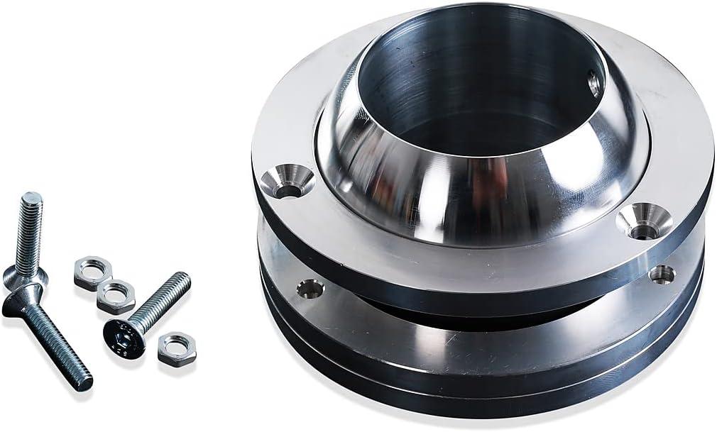 Billet Aluminum Steering Column Swivel Floor Mount Compatible with 2" Columns SBC BBC 350.Vehicles with 2" Diameter Steering Columns(Steering Column Floor Board Mount, Ball Swivel Type)