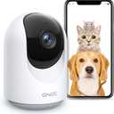 GNCC Pet Camera, Indoor Camera for Baby/Pet/Security with Night Vision, Dog Camera, 2-Way Audio, 2.4G WiFi, 360 PTZ Remote Control(Manual Up and Down), Smart Detection, SD&Cloud Storage, P1