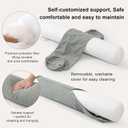 Long Bolster Pillow for Bed Soft Corduroy Body Pillow for Adults, Ergonomic Full-Length Support for Better Sleep,59 x 7.87 Inches,Grey Green