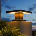 Outdoor Post Lights Modern 3000K LED Column Caps Lights Waterproof Outside Housing Pillar Lights Hard Wired Landscape Pathway Lamp Fence Deck Caps Lanterns For Gate Mailbox Pier Pedestal Lighting, 40CM