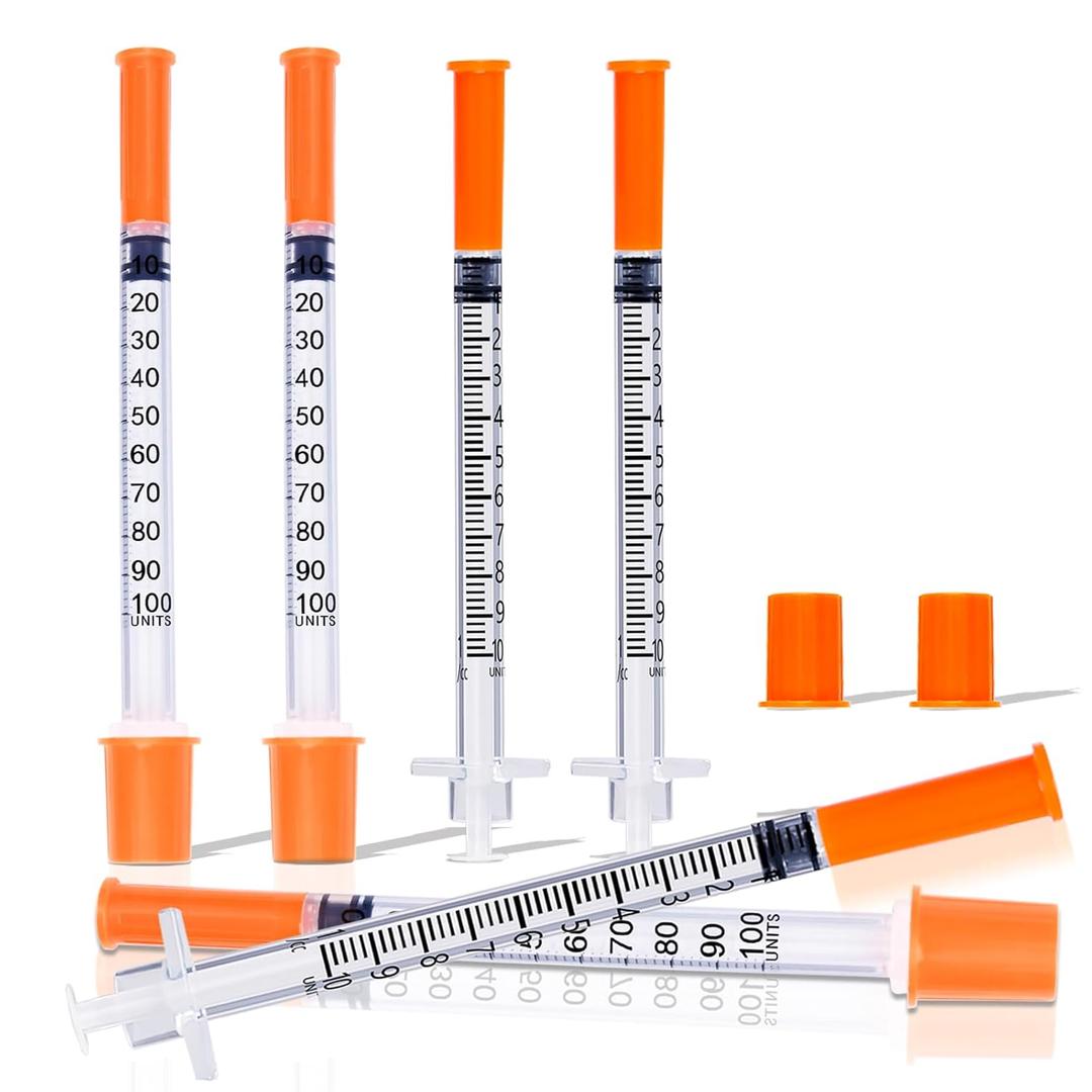 1ml/cc 29G 1/2 Inch Syring, Lab Supplies Individually Wrapped, Pack of 100
