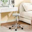FIRAVOE Rolling Stool Adjustable Height 19.5-26.6,Tattoo Chair for Artist, Gray Stool for Hairstylist (Gray) (No Back & Footrest, Grey)