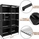 5 Tier Book Shelf, 8 Cube Storage Organizer, Tool-Free Assembly Kids Bookshelf, Bookcase Storage Shelves for Kids Room, Living Room, Office, Bedroom, Study Room, (Black, 5 Tier - 8 Cubes)