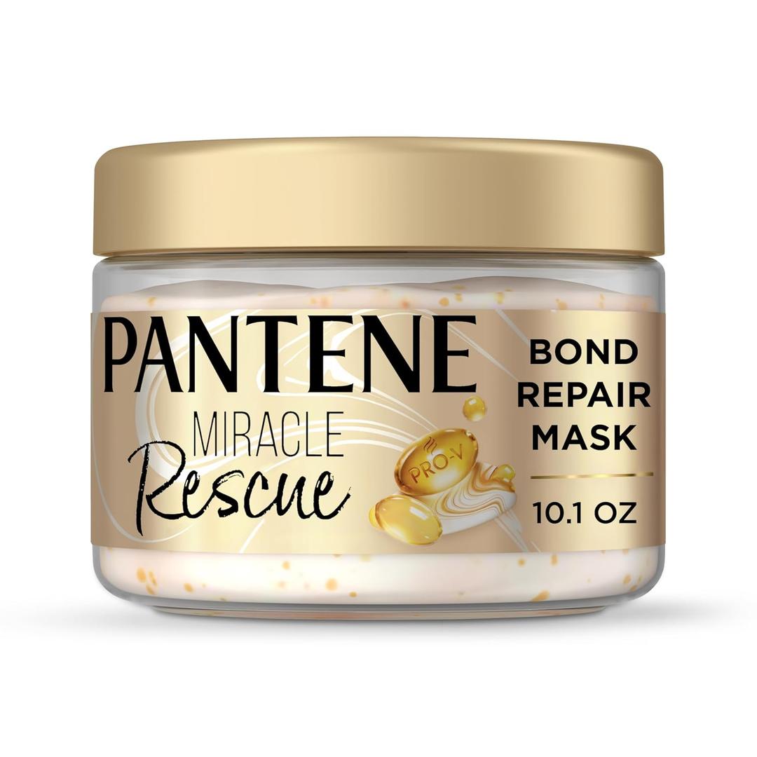 Pantene Miracle Rescue Hair Mask, Intensive Bond Repair with Melting Pro-V Pearls, Melts Away Damage, Builds Bonds, Strengthens Against Damage, Deep Conditioning for Dry Hair, 10.1 fl oz