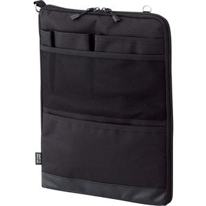 Lihit Lab Smart Fit ACTACT Stationery Inner Bag in Bag A4 Vertical - Black (Green Tea Set)