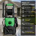 2600 PSI Max Electric Pressure Washer, Hose Reel, Green