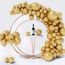 130PCS Metallic Gold Balloons Different Sizes 18" 12" 10" 5" Balloon Garland Arch Kit perfect for Birthday Party, Graduation,Wedding, Holiday Decoration and Anniversary (Metallic Gold Balloons)