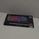 Wireless Keyboard and Mouse Combo, RGB Backlit, Rechargeable & Light Up Letters, FullSize, Soft Typing, Sleep Mode, 2.4GHz Quiet Keyboard Set for Mac, Windows, Laptop, PC, Trueque (Black)