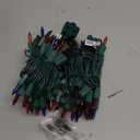 PREXTEX Christmas String Lights with Green Wire - 100 Count, 20 Ft Multicolored Christmas Tree Lights for Xmas Decorations Indoor and Outdoor - Incandescent String Light for Patios, Fences, Holidays