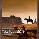 A PLUS MAX 13x18 Picture Frame Brown Light Weight Wall Mount