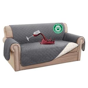 Turquoize 100% Waterproof Couch Cover Sofa Covers for 2 Cushion Couch Loveseat Covers Triple NonSlip Couch Cover for Dogs Washable Furniture Protector Cover for Pets, Kids, Dog (Loveseat 54", Gray)