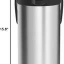 Coffee Carafe for Keeping Hot - 102oz/3L Airpot Coffee Dispenser with Pump - Insulated Stainless Steel Hot Beverage Dispenser for Parties - Thermal Carafe for Hot Drinks Water Tea Chocolate