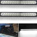 10" 15 LED Trailer Identification Light Led Reverse Backup Tail Light Bar Strip Truck Rear Side Marker Lights Waterproof (White)