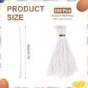 uxcell 100Pcs Reusable Produce Mesh Bags, 35cm Mesh Nylon Netting with Loop-Style Closures, Stretchable Egg Hatching Bags for Fruit Vegetable Storage, White