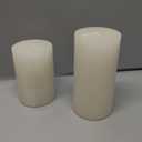 Shihanee Set of 36 Pillar Candles and Glass Cylinder Vases Clear Cylinder Holders for Slim Pillar Candles Wedding Centerpieces(2.6'' X 4.7'', 5.9'', 7.9'',Ivory White)