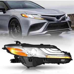 JFN LED Headlight Compatible with 2018 2019 2020 2021 2022 2023 2024 Toyota Camry XLE/XSE 8111006D70 TO2503256(Passenger Side(Right))