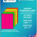Premium Label Supply Bright Neon Color Fluorescent Stickers - 2.625" x 1" Address Labels - (Assorted Fluorescent, 750 Labels)