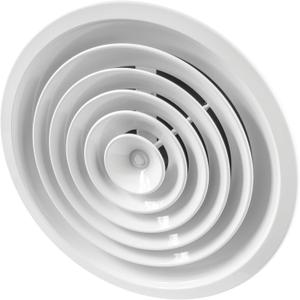 Repa Market 12 Inch (Neck) Round Aluminum Ceiling Diffuser/White Powder Coated HVAC Vent Cover/Multi-Directional Air Distribution/Supply & Exhaust Airflow for Industrial & Home Ventilation