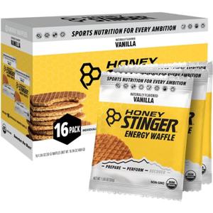 Honey Stinger Organic Stinger Waffles - Box of 16 (Vanilla)