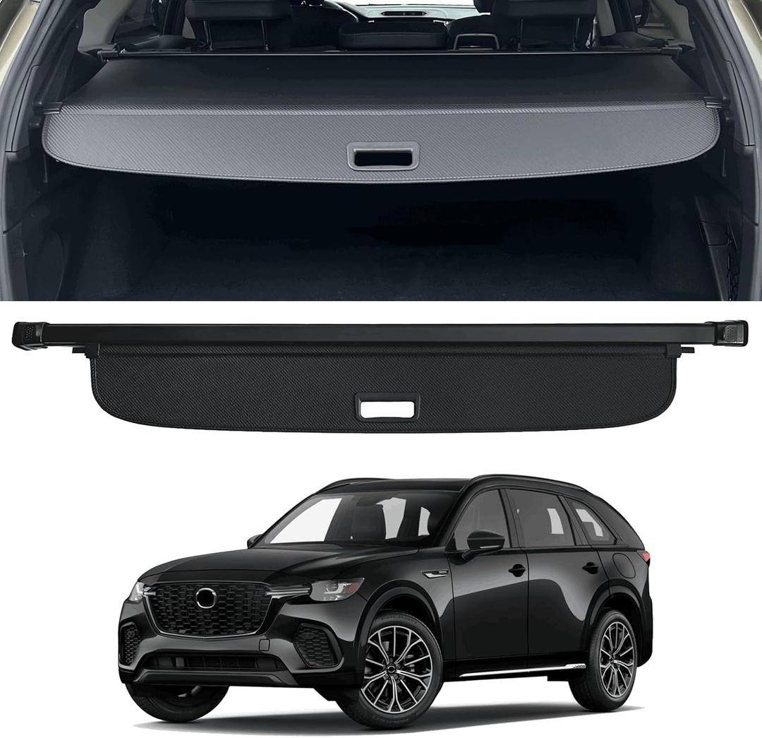 Retractable Trunk Cover Compatible with 2025 2026 Mazda CX70 Cargo Cover Rear Trunk Security Cover CX-70 Accessories Privacy Screen Cover