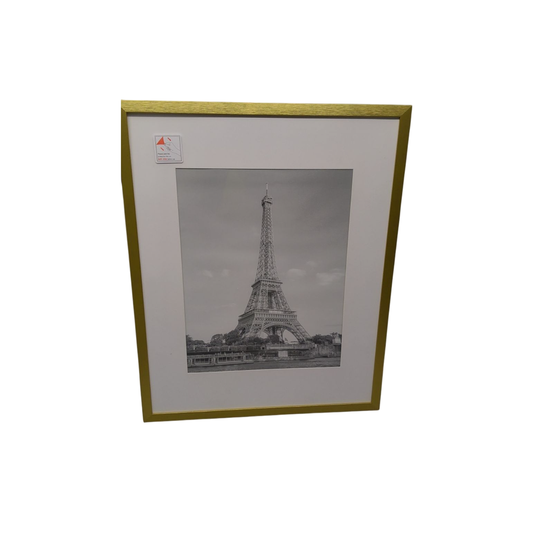 upsimples 17×21 Picture Frame, Display Pictures 11×14 with Mat or 11x14 Without Mat, Wall Hanging Photo Frame, Gold, 1 Pack