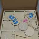 Geetery Gender Reveal Table Board Game Wooden Gender Reveal Board with 10 Game Chips 1 Twine and 1 Support Easel Funny Baby Shower Ideas for Boy or Girl Party Supplies Baby Table Decor (Footprint)