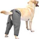 Dog Recovery Sleeve for Hind Leg, Adjustable Buckled Dog Recovery Suit as Cone Collar Alternative, Thick Rear Leg Sleeve to Prevent Licking Wound for Dogs, XXL