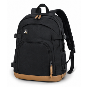 Academia Aesthetic Backpack Canvas Backpack Vintage Aesthetic Backpack Laptop Backpack Book Bags Casual Daypack (Black)