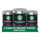 Starbucks Premium Instant Coffee, Dark Roast, 100% Arabica Beans, 3 Pack (3.17 Oz Each), Best By 21 Aug 2026