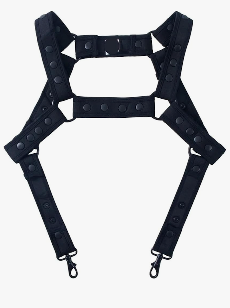 Men's Shoulder Strap Metal One-piece Hanging Buckle Decoration EU AmericanSexy Erotic Tanks Party Stage Gay Underwear
