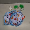 Potaroma Hide and Seek Interactive Cat Toys, Moving Concealed Wand Feather, Automatic Chargeable Indoor Kitten Exercise Kicker, Mouse Squeaky, Floral Cover