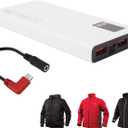 12V Heated Jacket Battery QC3.0 PD Power Bank with Step Up Adapter Charger Cable Compatible with Milwaukee, M12, Snapon, Craftsman, AEG Gear