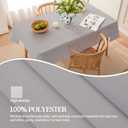 BYDOLL Table Cloth Sliver Gray 70x108 Inch Tablecloth for 8 Foot Rectangle Tables Outdoor Washable Wrinkle Free and Spillproof Polyester Tablecloth for Festival Camping Picnic Party Cover