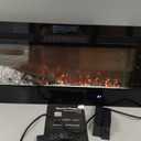 DUMOS 36" Freestanding Electric Fireplace, 1500W/750W Wall Mounted or Recessed Insert Fireplaces Heater with Remote Control,13 Adjustable Flame Color, 12H Timer, Touch Screen，Charcoal