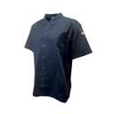 FSE CJ810BKS Chef Regalia Snap-Button Short Sleeve Shirts, Small, 65/35 Poly/Cotton, Black.