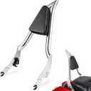 Benlari Sissy Bar Backrest, 28" Integrated Passenger Backrest, Quick Release Detachable Sissy Bar Fit for Harley Davidson Touring Street Glide Road Glide Road King Electra Glide 2009-2024, Chrome