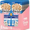 INABA Twin Packs for Cats, Shredded Chicken & Broth Gele Side Dish/Topper Pouch, 1.4 Ounces per Serving, 16 Servings, Tuna & Chicken with Scallop Recipe in Scallop Broth (EXP 04/24/27)