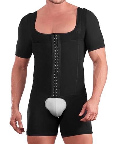 SHAPE CONCEPT Fajas para Hombres 368 High Compression Mens Shapewear Tummy Control Colombian Girdle Mens Full Body Shaper Black Large