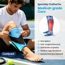 Comfpack Shin Splint Ice Pack, 2 Hours Long-Lasting Coldness Ice & Compression Therapy Adjustable Leg Ice Pack Wrap for Knee & Calf, Sport Injuries, Tendonitis, Surgery Recovery