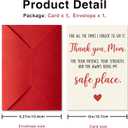 2 x Mother’s Day Card for Mom from Daughter - "Thank You for Being My Safe Place" - 400gsm Heavyweight Luxury Sentimental Birthday Card for Mother - Deeply Meaningful Appreciation Gift with Envelope - 5x7 Inch Blank Inside