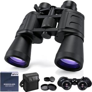 10-180x100 Zoom Binoculars for Adults, Day/Low Light Night Vision High Powered Binoculars with BAK4 & FMC Lens, Waterproof Fogproof for Hunting Birdwatching Travel Sports Concerts Gift for Men