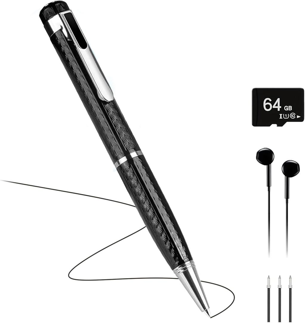 64GB Voice Recorder with Noise Cancellation - Clear Audio for Meetings, Lectures, Interviews | Portable Digital Recorder for Students & Professionals